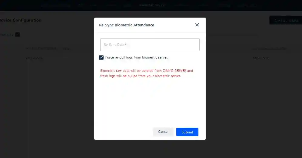 Re-sync Attendance