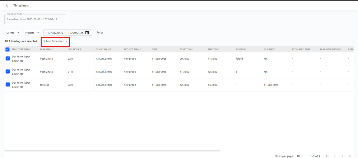 timesheet