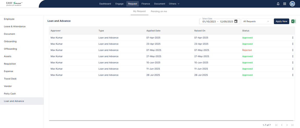 Loan & Advance Requests