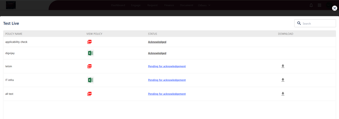 Policy Dashboard